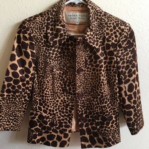 Trina Turk Giraffe Print Corduroy Blazer